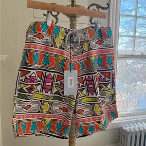 Vilebrequin Multicolor Graphic Swim Shorts Men's L. NWT. Includes pouch.